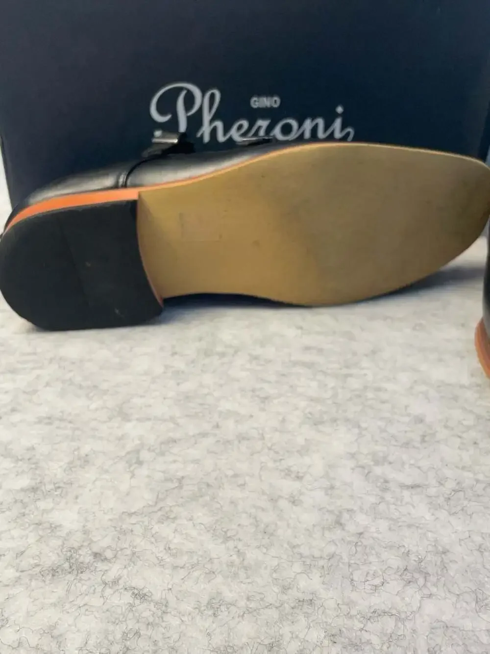 Gino Pheroni Arthur Double Monk Strap Shoes Black Size 10.5